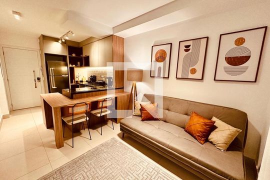 Cozinha de kitnet/studio para alugar com 1 quarto, 44m² em Vila Itapura, Campinas