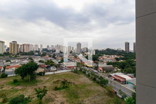 Sala - Vista de apartamento para alugar com 2 quartos, 34m² em Santo Amaro, São Paulo