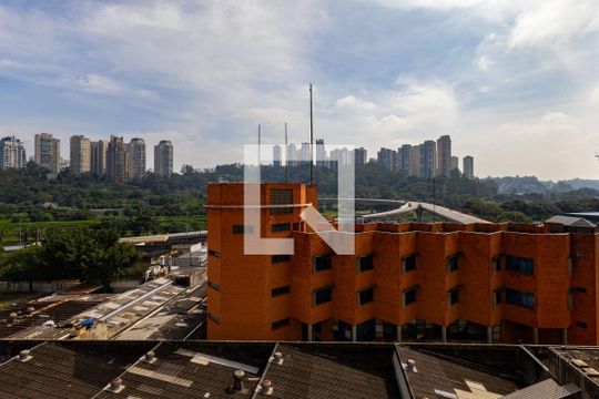 Suíte vista de apartamento à venda com 1 quarto, 27m² em Jardim Caravelas, São Paulo
