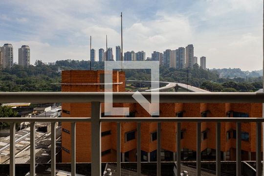 Varanda Sala de apartamento à venda com 1 quarto, 27m² em Jardim Caravelas, São Paulo