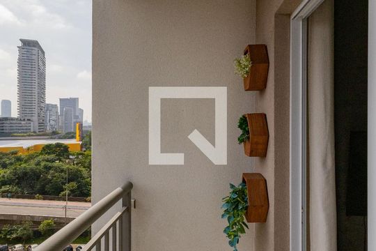 Varanda Sala de apartamento à venda com 1 quarto, 27m² em Jardim Caravelas, São Paulo