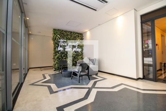 Área comum - Hall de entrada  de kitnet/studio à venda com 1 quarto, 21m² em Moema, São Paulo