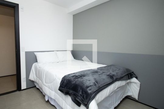Quarto, cama de casal de kitnet/studio à venda com 1 quarto, 21m² em Moema, São Paulo