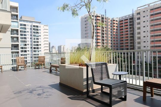 Área comum de apartamento para alugar com 1 quarto, 21m² em Indianópolis, São Paulo