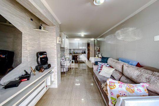 Sala de apartamento à venda com 3 quartos, 90m² em Vila Regente Feijó, São Paulo