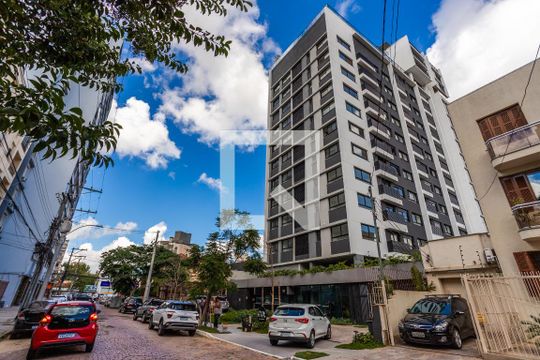 Fachada de kitnet/studio para alugar com 1 quarto, 26m² em Rio Branco, Porto Alegre