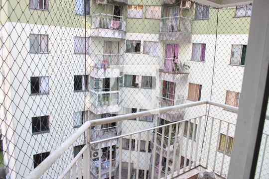 Varanda da Sala de apartamento para alugar com 2 quartos, 55m² em Parque Sao Vicente, São Vicente
