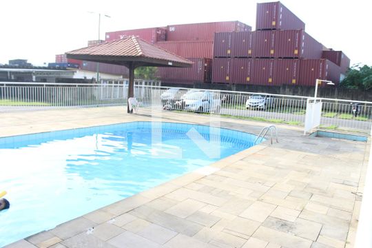 Piscina de apartamento para alugar com 2 quartos, 55m² em Parque Sao Vicente, São Vicente