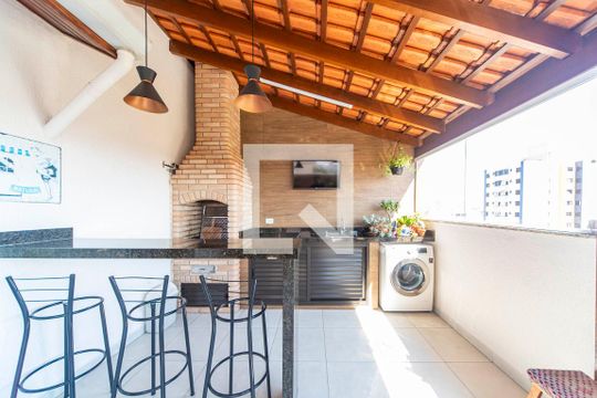 Área Gourmet e Área de Serviço de apartamento à venda com 3 quartos, 130m² em Parque das Nações, Santo André