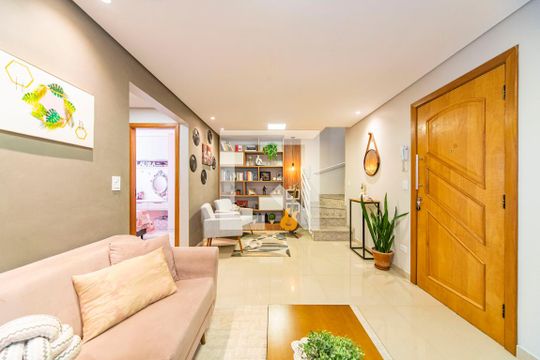 Sala de apartamento à venda com 3 quartos, 130m² em Parque das Nações, Santo André