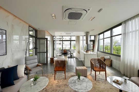 Área comum de kitnet/studio à venda com 0 quarto, 24m² em Campo Belo, São Paulo