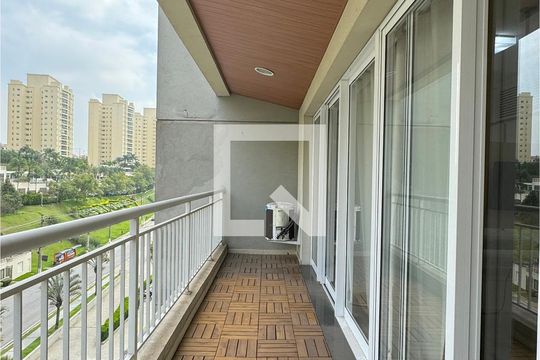 Varanda de apartamento à venda com 1 quarto, 53m² em Tamboré, Barueri