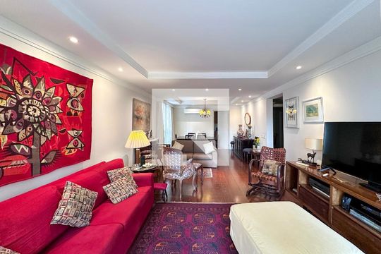 Sala de apartamento à venda com 3 quartos, 210m² em Brooklin Novo, São Paulo