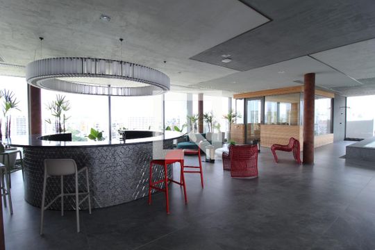 Área Comum - Piscina de kitnet/studio para alugar com 1 quarto, 29m² em Indianópolis, São Paulo