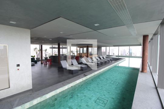 Área Comum - Piscina de kitnet/studio para alugar com 1 quarto, 29m² em Indianópolis, São Paulo