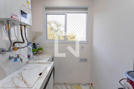 Área de serviço  de apartamento à venda com 2 quartos, 80m² em Campanário, Diadema