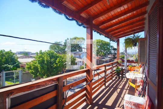 Varanda da Sala de casa à venda com 2 quartos, 78m² em Santos Dumont, São Leopoldo
