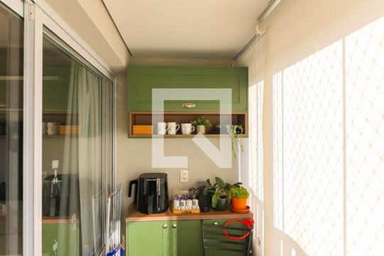 Varanda da Sala de apartamento à venda com 2 quartos, 59m² em Vila Sonia, São Paulo