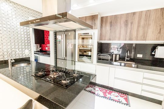 Cozinha de apartamento à venda com 3 quartos, 117m² em Jardim, Santo André