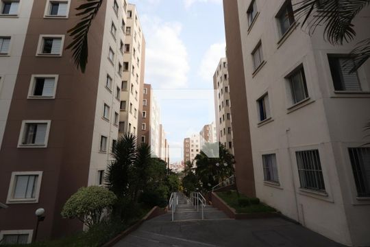 Fachada dos blocos de apartamento à venda com 3 quartos, 74m² em Vila Bancária, São Paulo