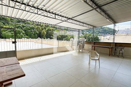 Área comum - Churrasqueira de kitnet/studio para alugar com 1 quarto, 32m² em Leme, Rio de Janeiro