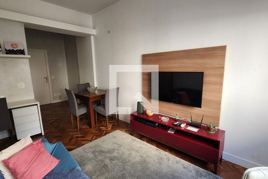 Sala de apartamento à venda com 1 quarto, 46m² em Flamengo, Rio de Janeiro