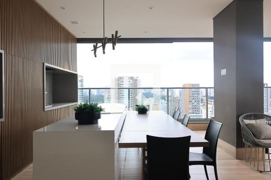 Área comum  de apartamento para alugar com 3 quartos, 115m² em Indianópolis, São Paulo