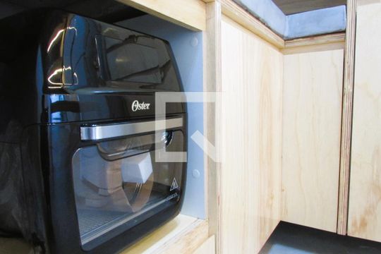 Cozinha - Detalhe de apartamento à venda com 1 quarto, 34m² em Vila Indiana, São Paulo