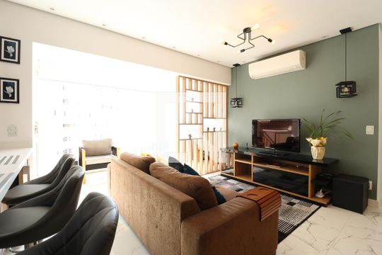 Sala de TV de apartamento para alugar com 2 quartos, 80m² em Água Branca, São Paulo