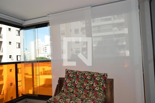 Varanda da Sala de apartamento à venda com 1 quarto, 48m² em Vila Mariana, São Paulo