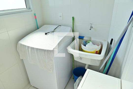 Lavanderia  de apartamento para alugar com 2 quartos, 85m² em Ocian, Praia Grande