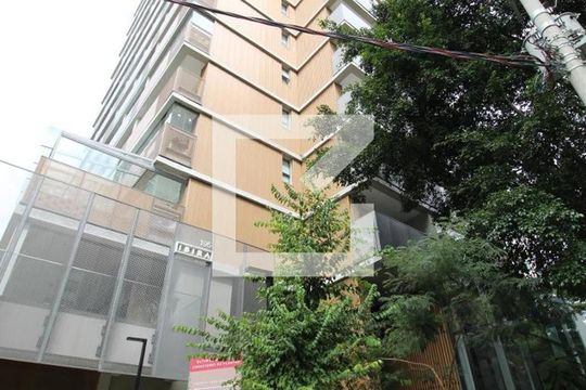 Fachada do Prédio de kitnet/studio para alugar com 1 quarto, 38m² em Indianópolis, São Paulo