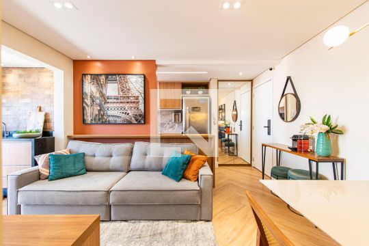 Sala de apartamento à venda com 2 quartos, 61m² em Silveira, Santo André