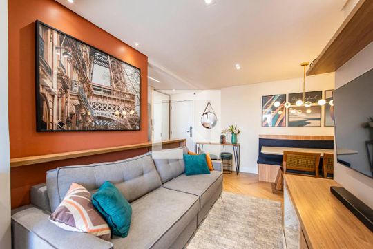 Sala de apartamento à venda com 2 quartos, 61m² em Silveira, Santo André