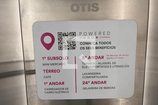 Área comum de apartamento para alugar com 1 quarto, 20m² em Perdizes, São Paulo