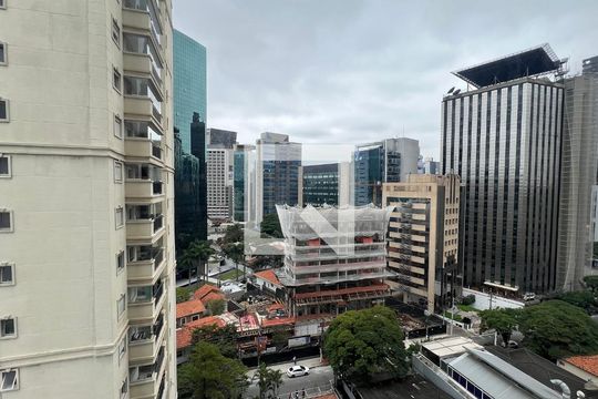 Vista da Varanda de kitnet/studio à venda com 1 quarto, 46m² em Pinheiros, São Paulo