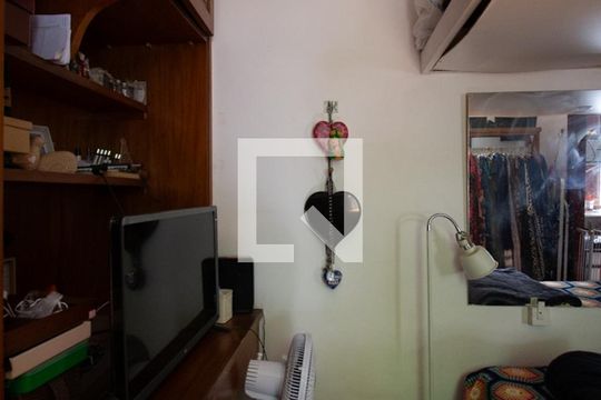 Detalhe do quarto de apartamento à venda com 1 quarto, 28m² em Jardim Botânico, Rio de Janeiro