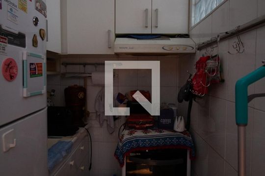 Cozinha de apartamento à venda com 1 quarto, 28m² em Jardim Botânico, Rio de Janeiro