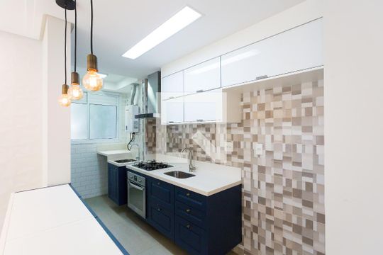 Cozinha de apartamento à venda com 2 quartos, 64m² em Vila Andrade, São Paulo