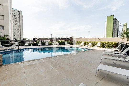 Área comum - Piscina de apartamento para alugar com 1 quarto, 64m² em Jardim, Santo André