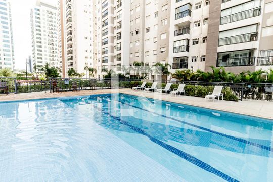 Área comum - Piscina de apartamento para alugar com 1 quarto, 64m² em Jardim, Santo André