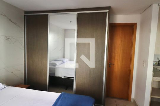 Quarto - Armários de kitnet/studio à venda com 1 quarto, 38m² em Jardim Goiás, Goiânia