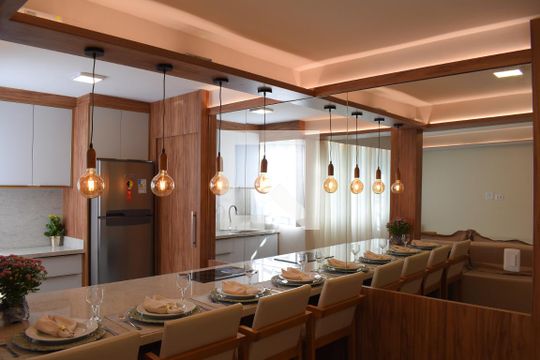 Sala de jantar de apartamento para alugar com 2 quartos, 60m² em Pilarzinho, Curitiba