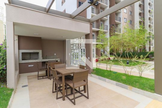 Área comum - Churrasqueira de apartamento para alugar com 1 quarto, 29m² em Jardim Caravelas, São Paulo