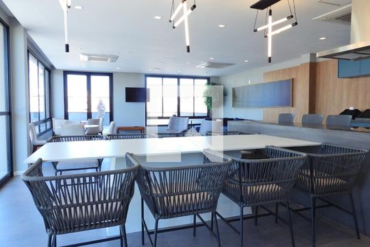 Área comum - Salão de festas de apartamento para alugar com 1 quarto, 30m² em Sumaré, São Paulo