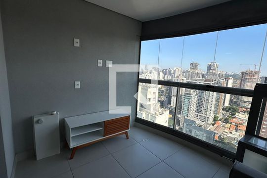 Varanda do Studio de kitnet/studio à venda com 1 quarto, 32m² em Santo Amaro, São Paulo