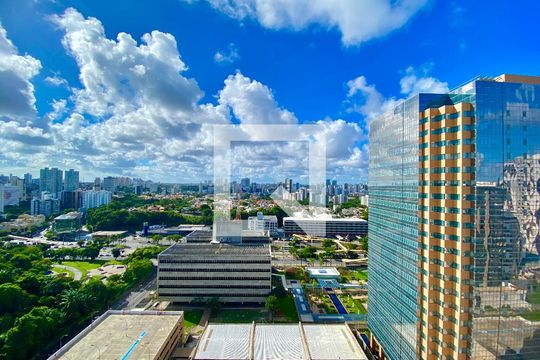 Vista da Suíte de apartamento para alugar com 1 quarto, 80m² em Pituba, Salvador