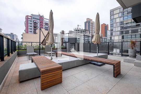 Área comum de apartamento para alugar com 1 quarto, 42m² em Cerqueira César, São Paulo