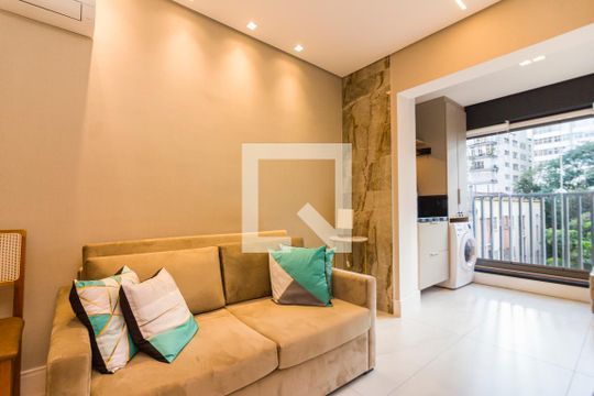 Sala  de apartamento para alugar com 1 quarto, 50m² em Jardim Paulista, São Paulo