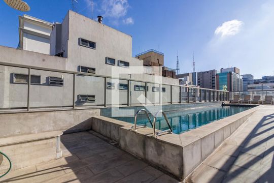 Área comum - Piscina de apartamento para alugar com 1 quarto, 50m² em Jardim Paulista, São Paulo